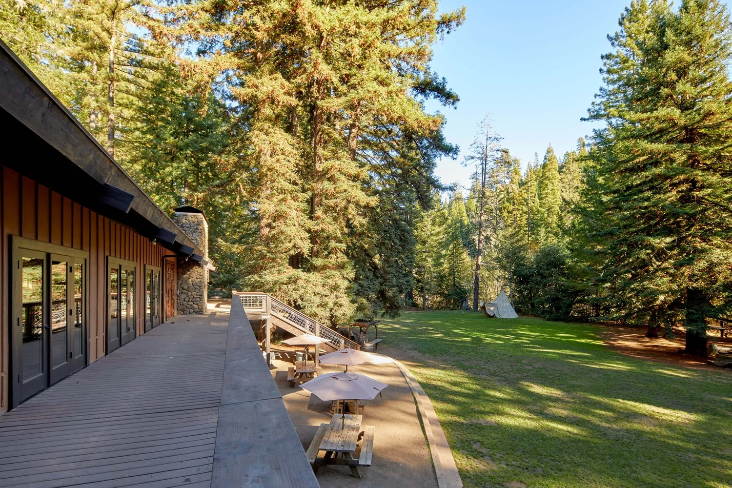 Lodge view at Camp Navarro